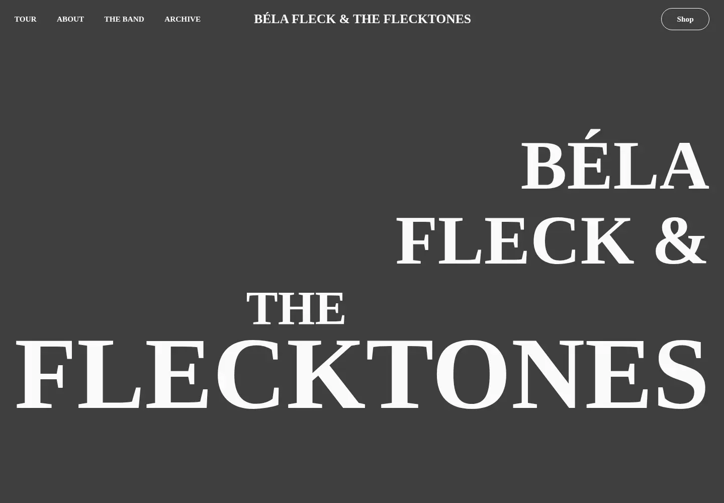 Captured homepage of flecktones.com in the current scan