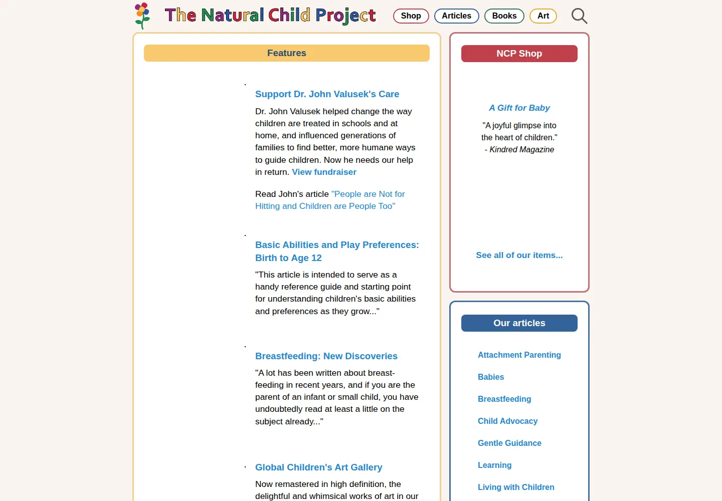 Screenshot of naturalchild.com