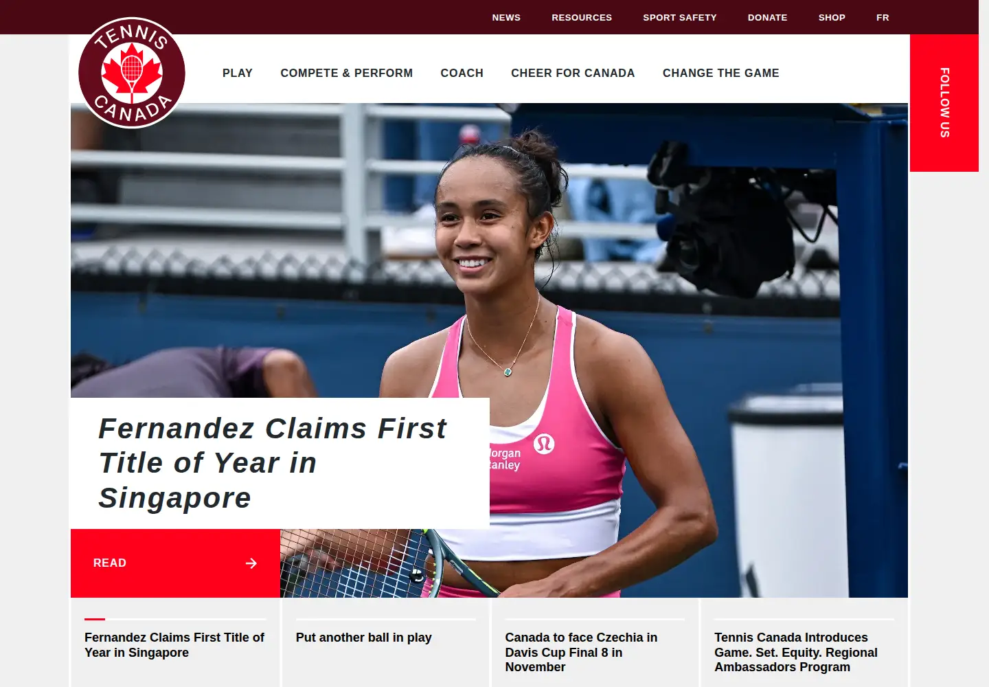 Screenshot of tenniscanada.com