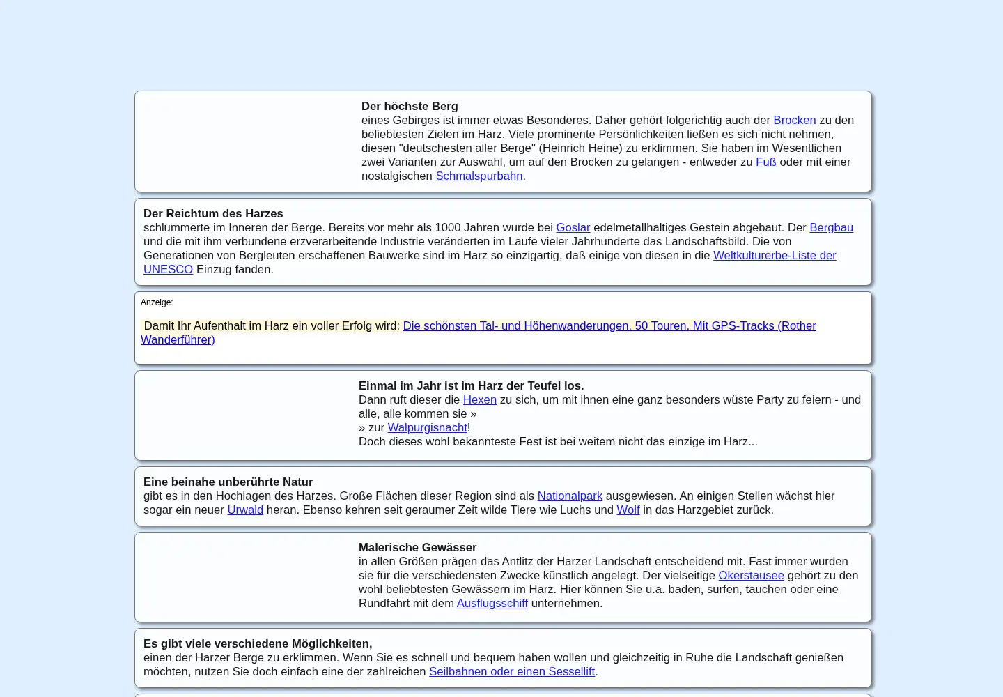 Screenshot of harzlife.de