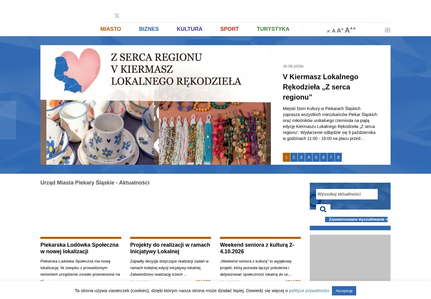 Screenshot of piekary.pl