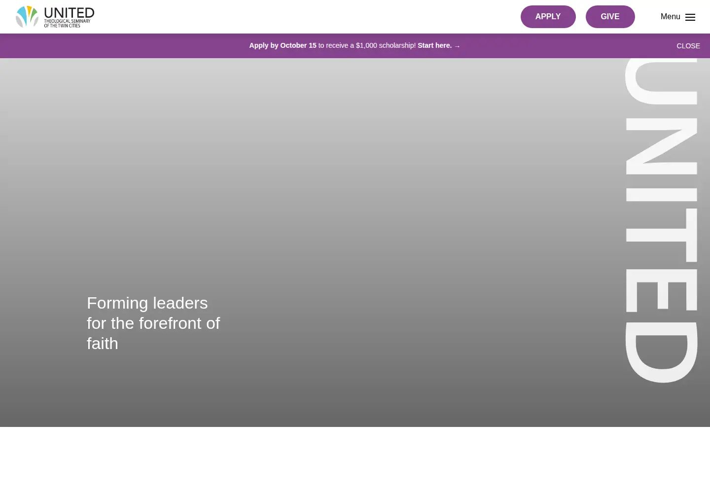 Screenshot of unitedseminary.edu