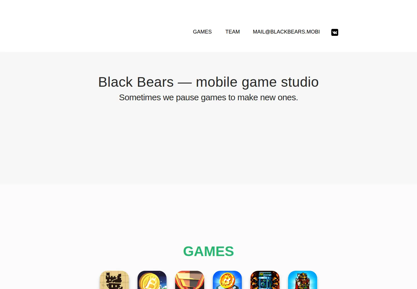 Screenshot of blackbears.mobi