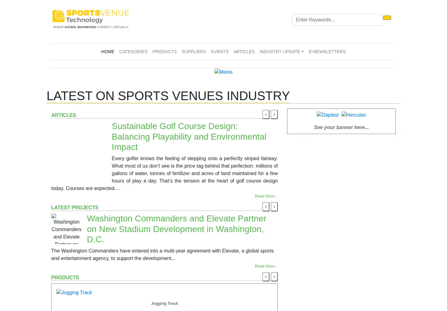 Screenshot of sportsvenue-technology.com