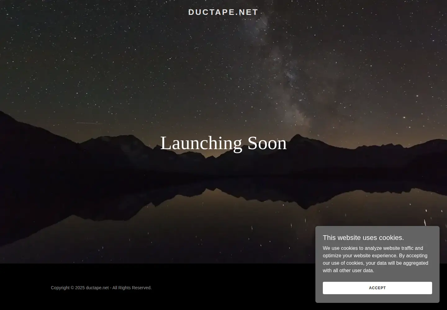 Captured homepage of ductape.net in the current scan