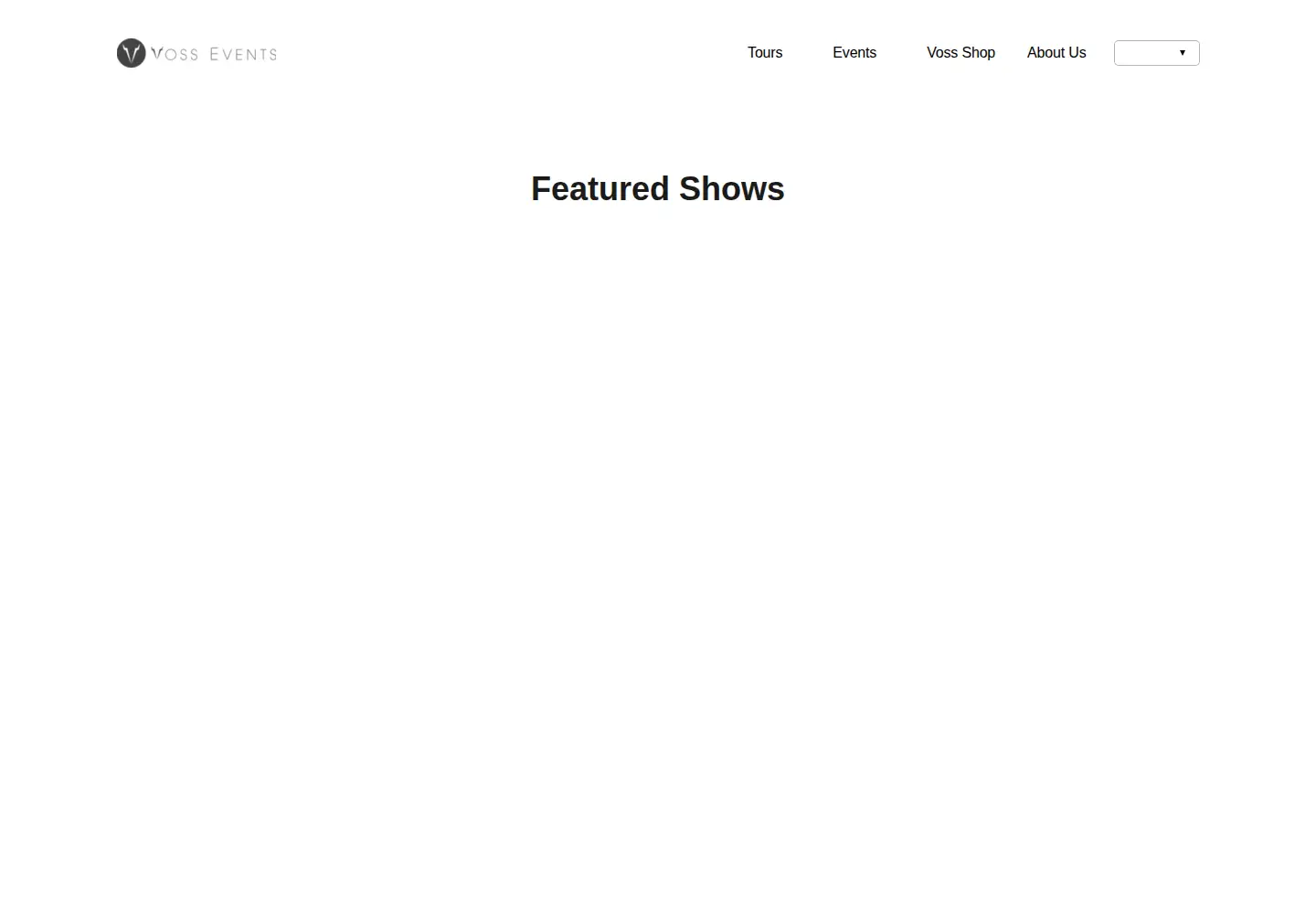Screenshot of vossevents.com