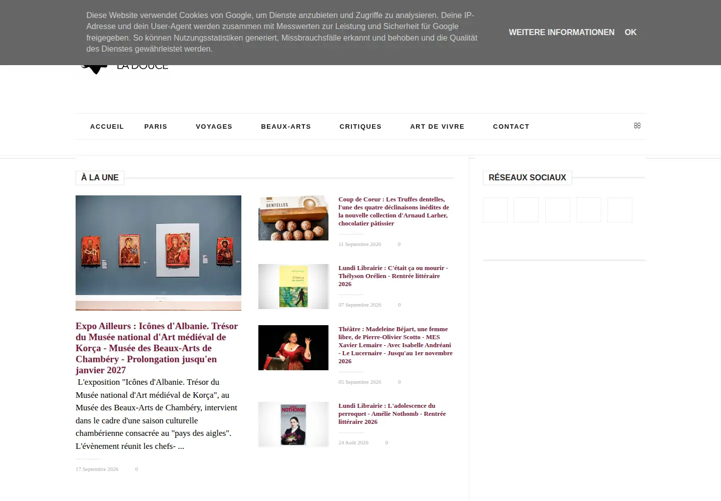 Screenshot of parisladouce.com