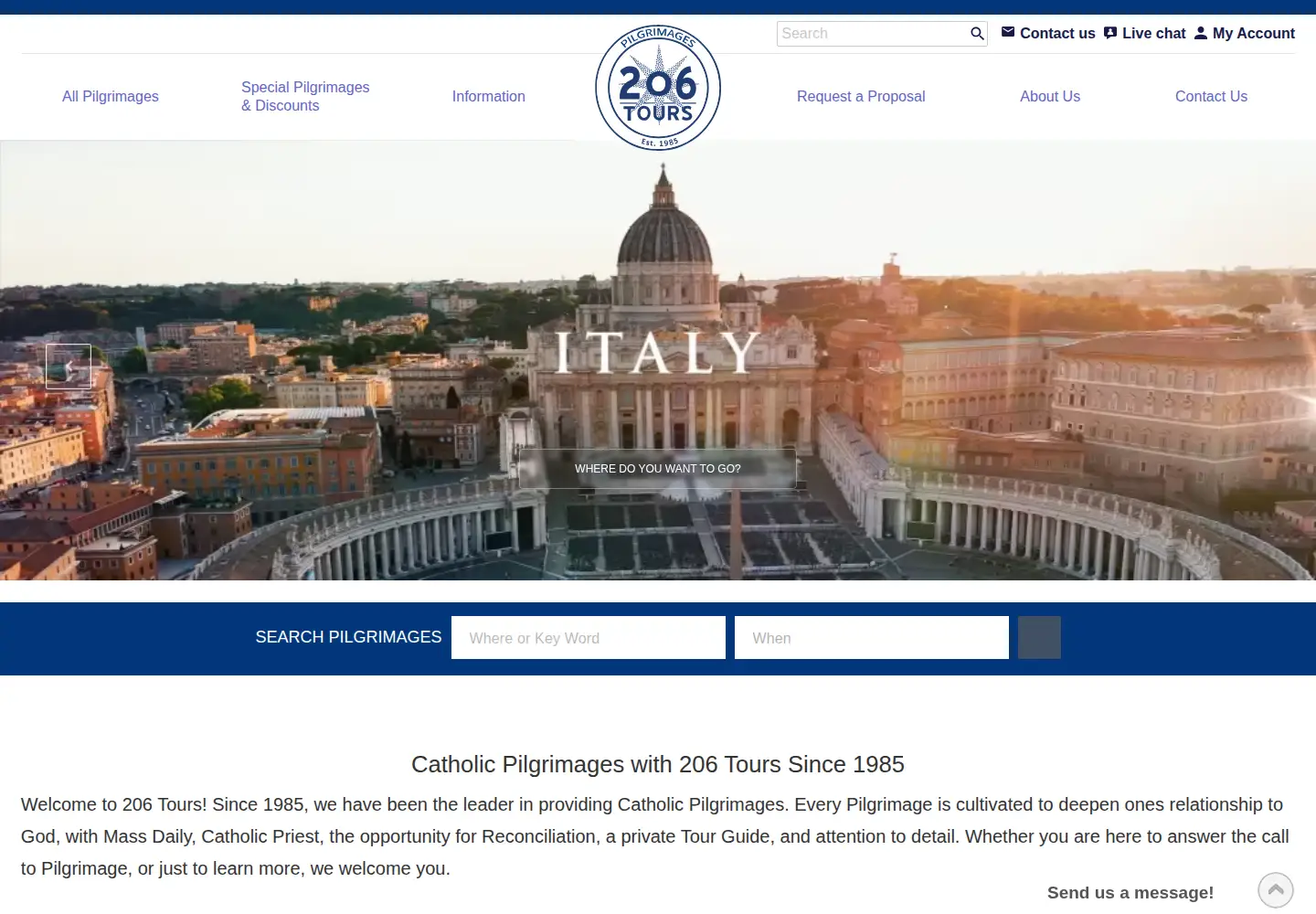 Screenshot of 206tours.com