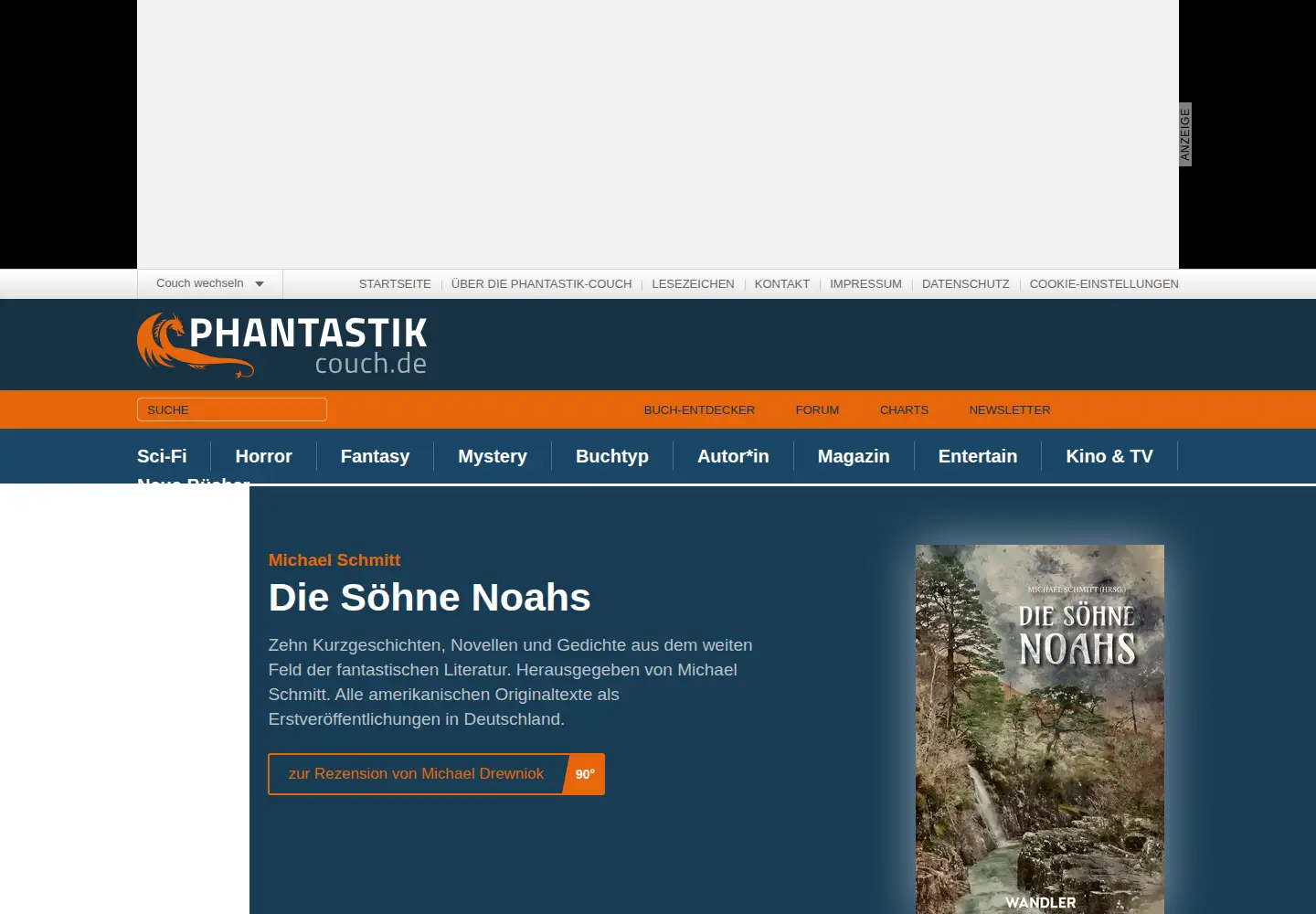 Screenshot of phantastik-couch.de