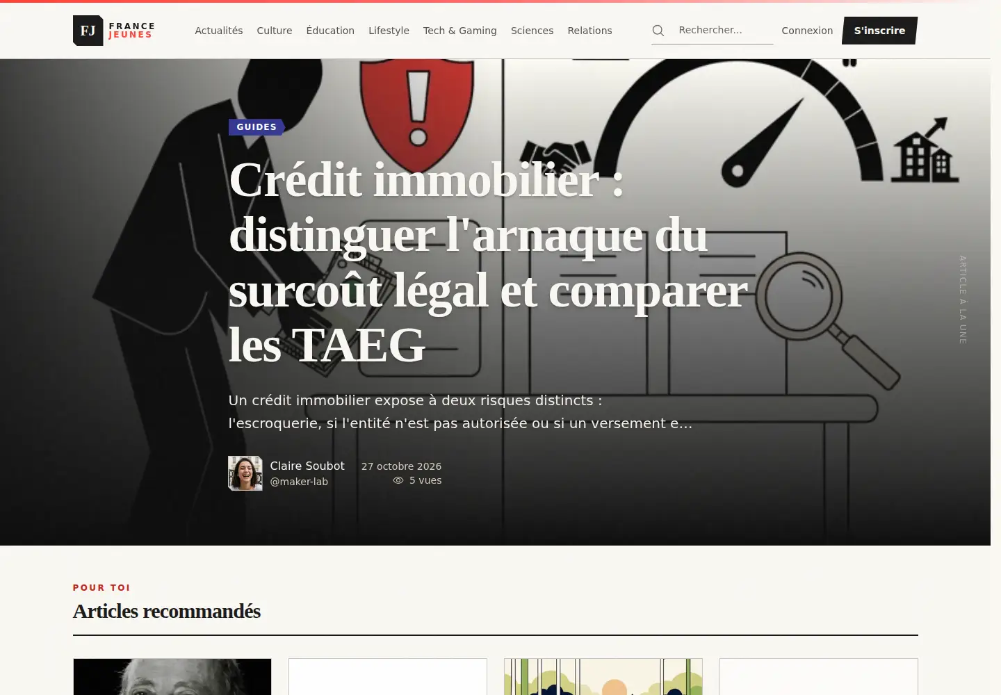 Screenshot of france-jeunes.net