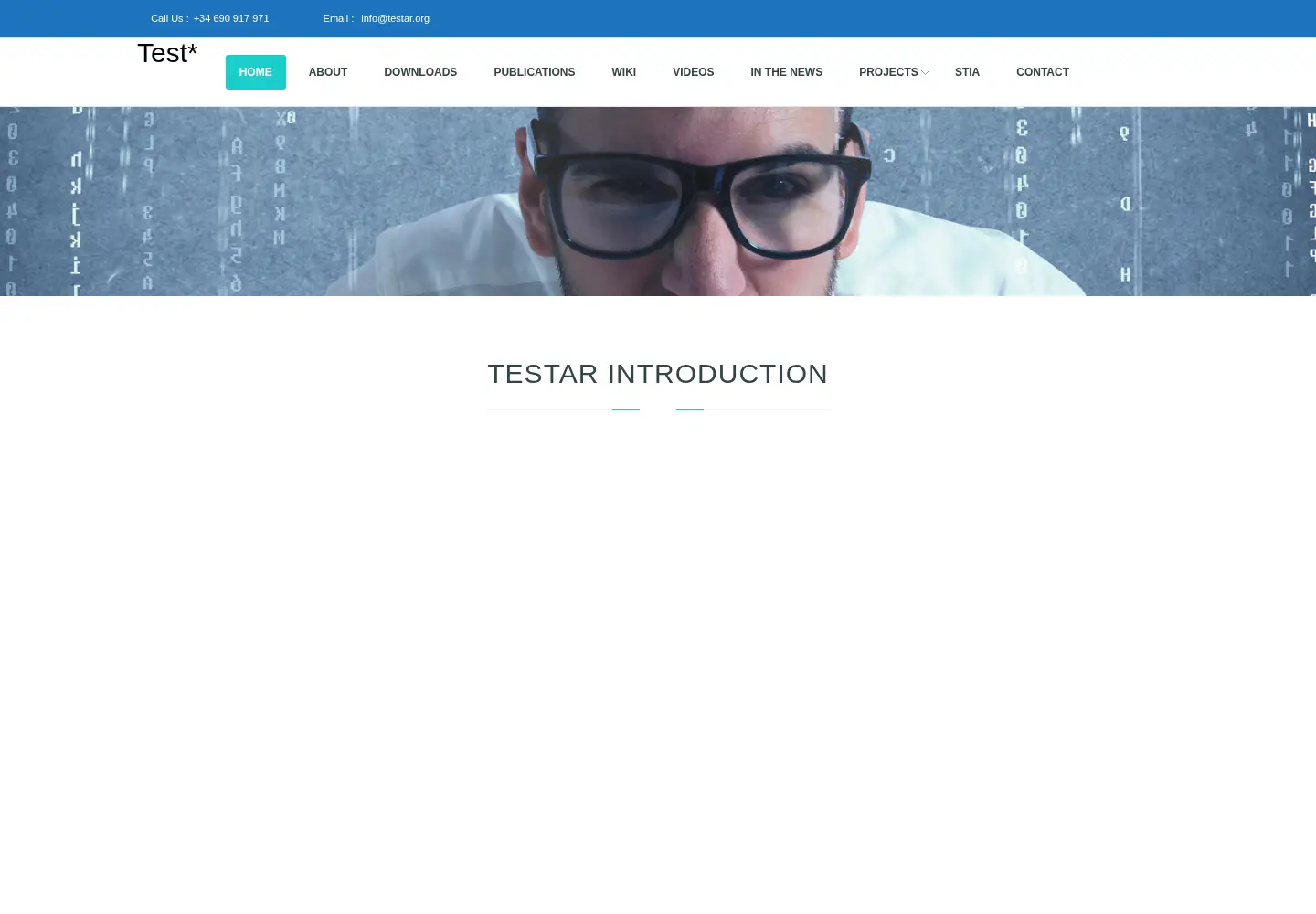 Screenshot of testar.org