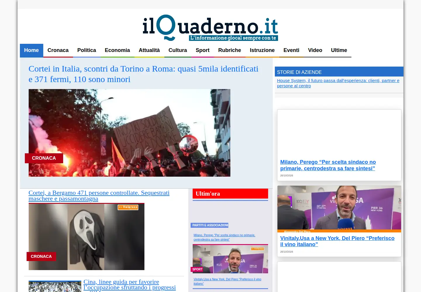 Screenshot of ilquaderno.it