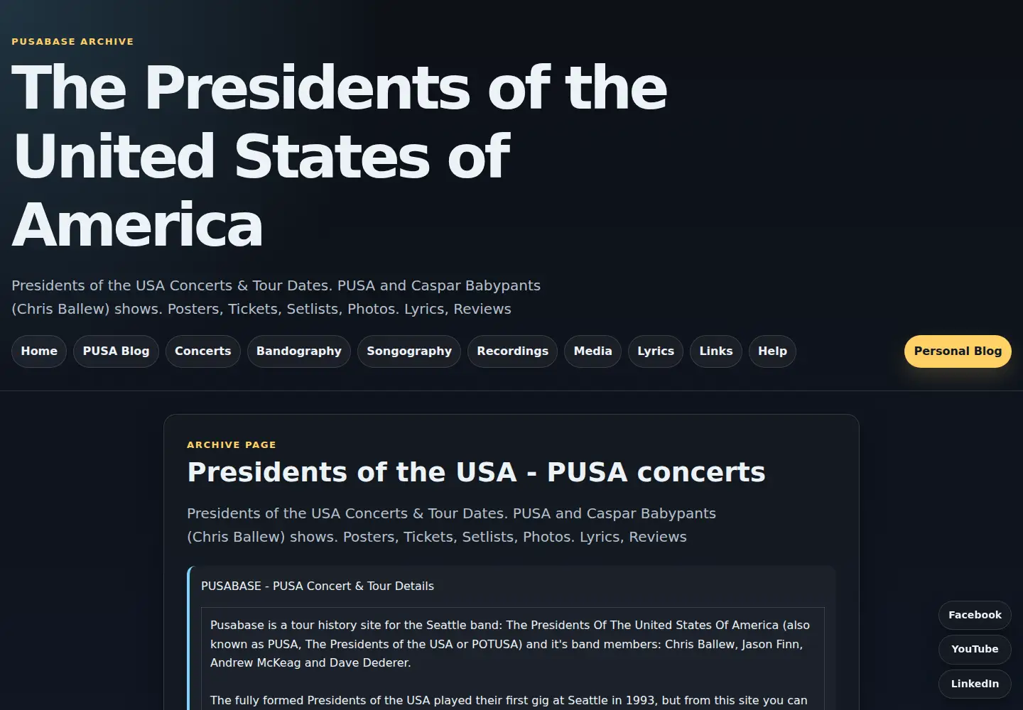 Captured homepage of pusabase.com in the current scan