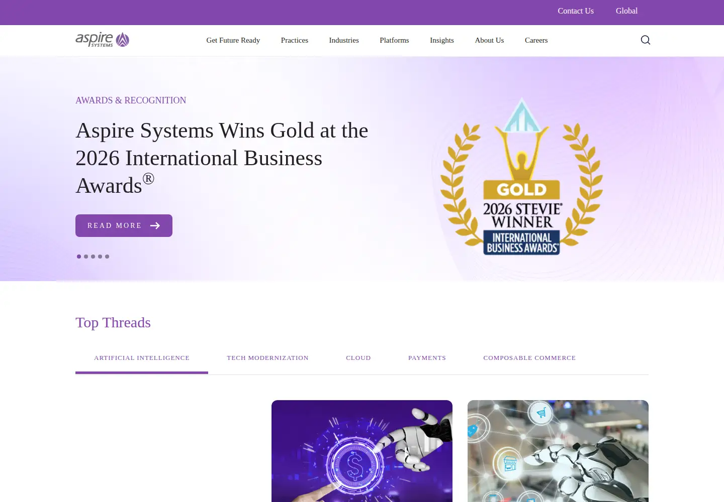 Screenshot of aspiresys.com