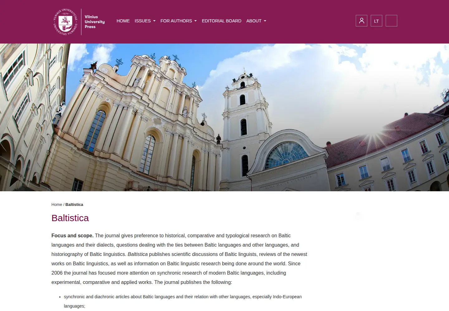 Screenshot of baltistica.lt