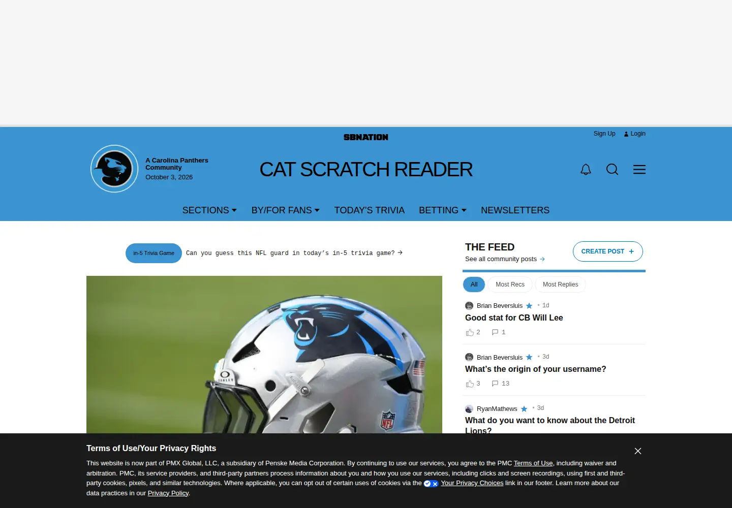 Captured homepage of catscratchreader.com in the current scan