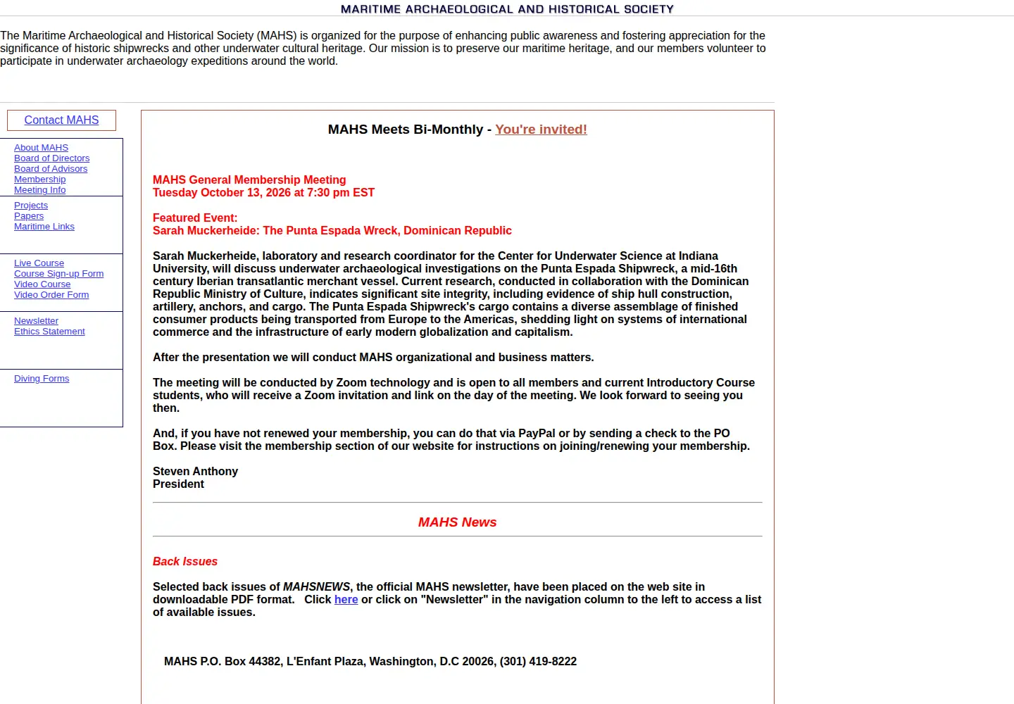 Screenshot of mahsnet.org