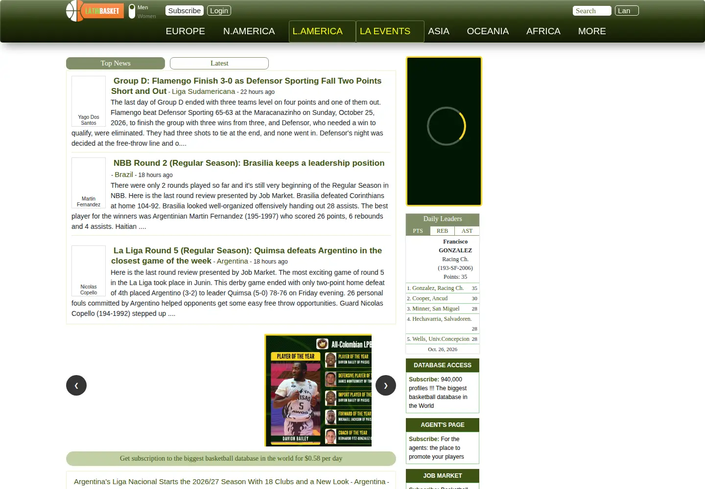 Screenshot of latinbasket.com