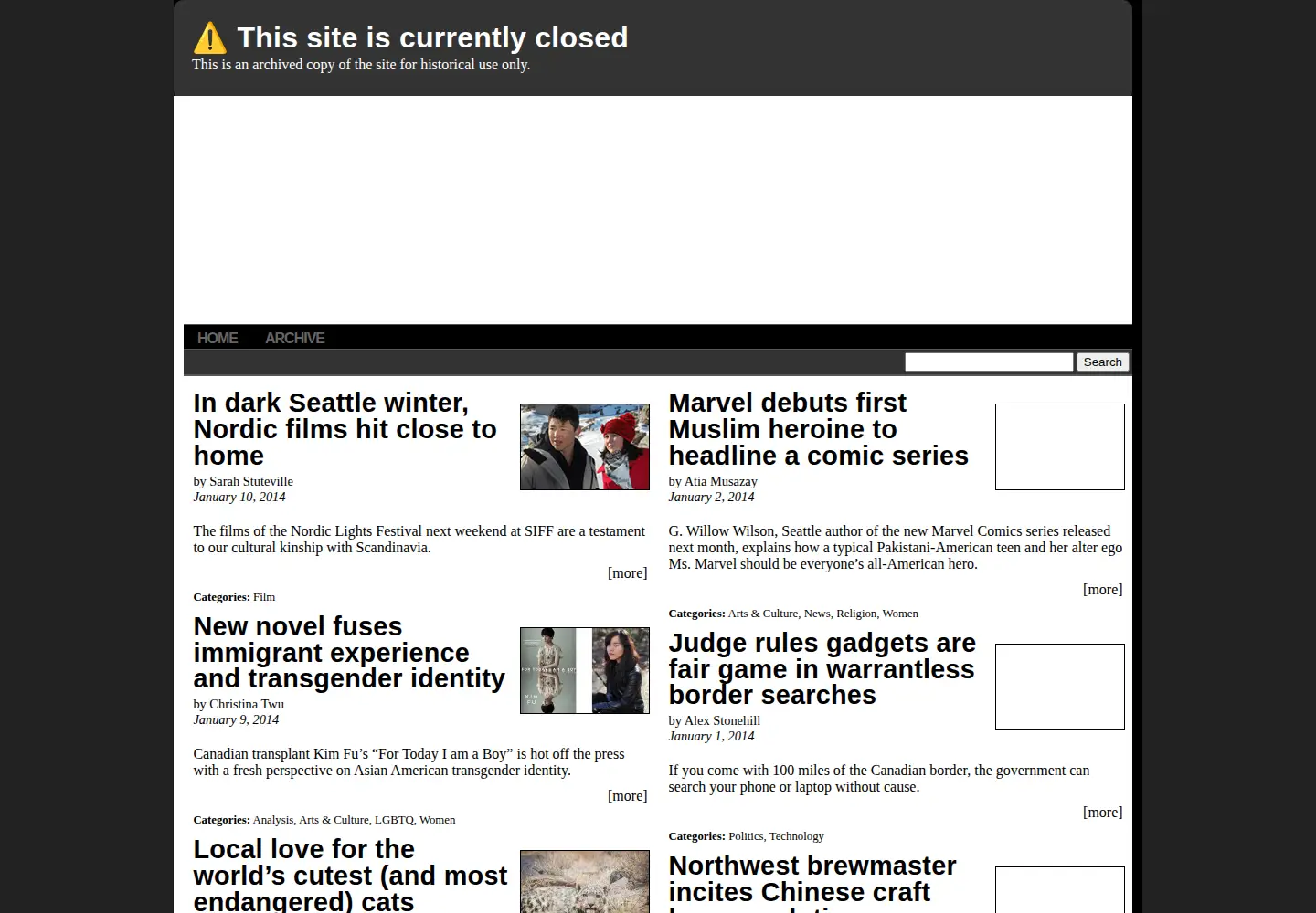Screenshot of clpmag.org
