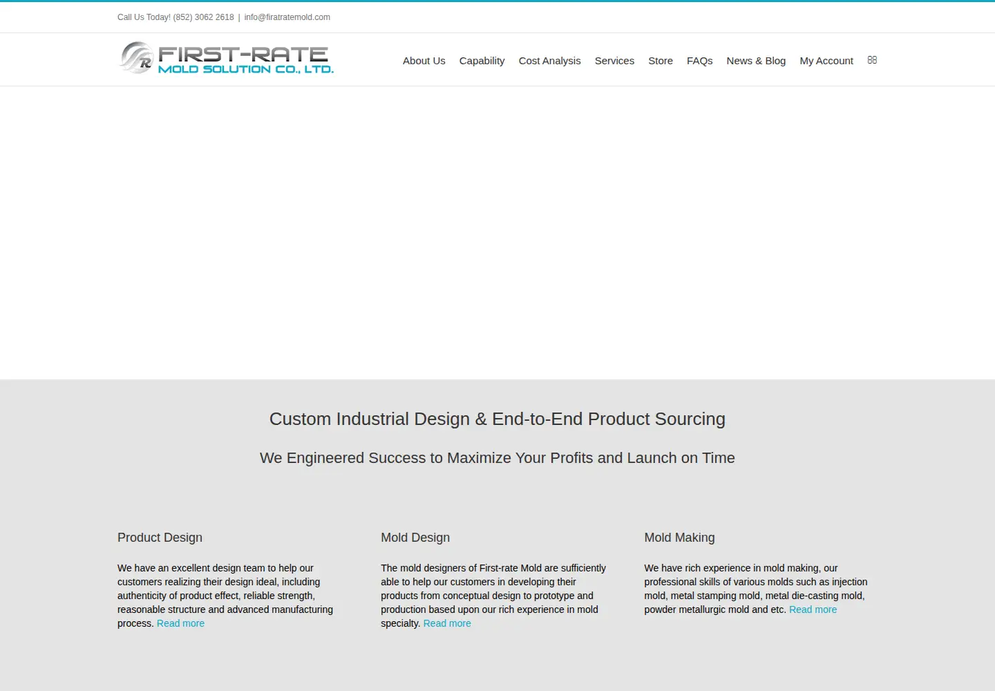 Screenshot of firstratemold.com
