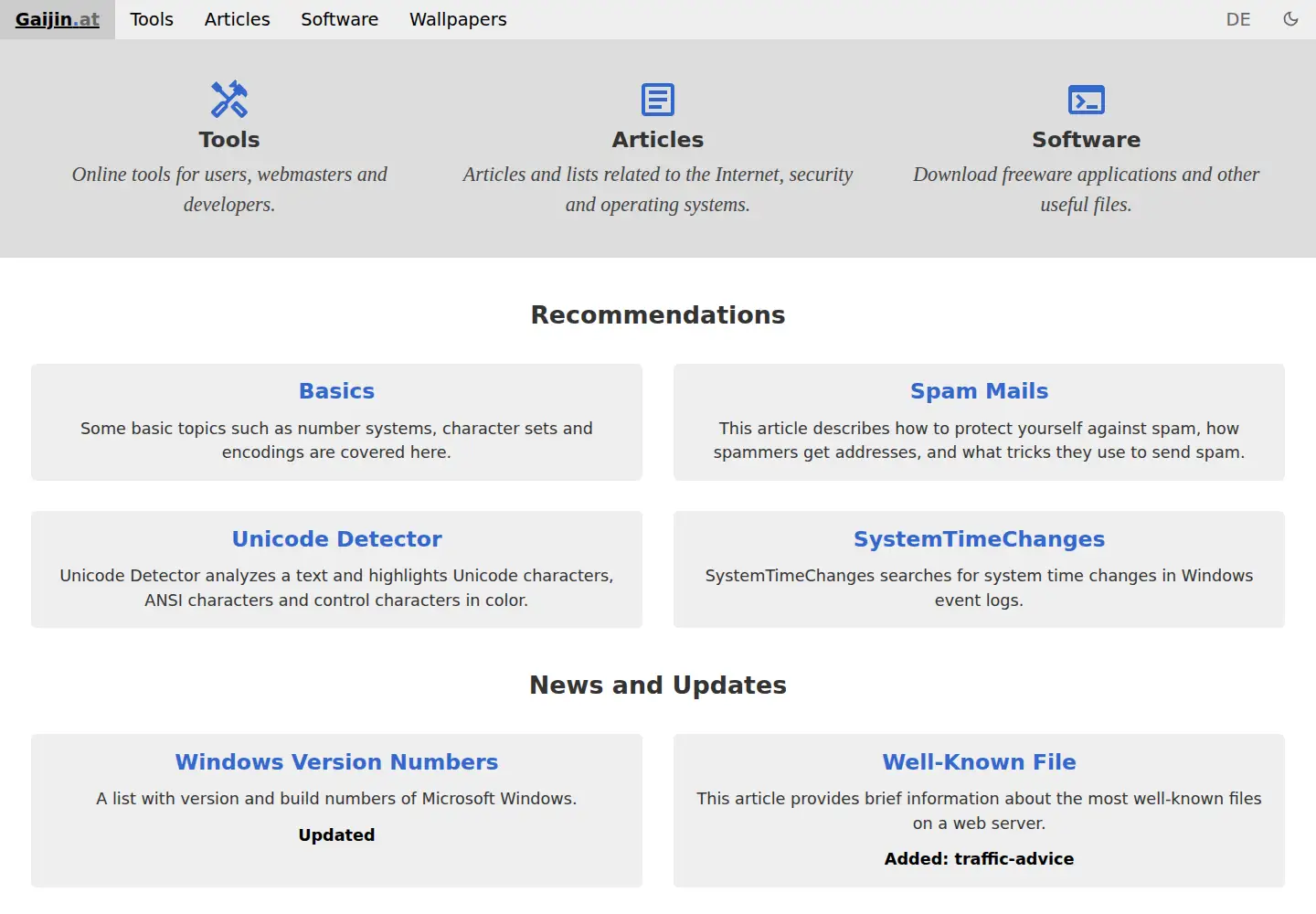 Screenshot of gaijin.at