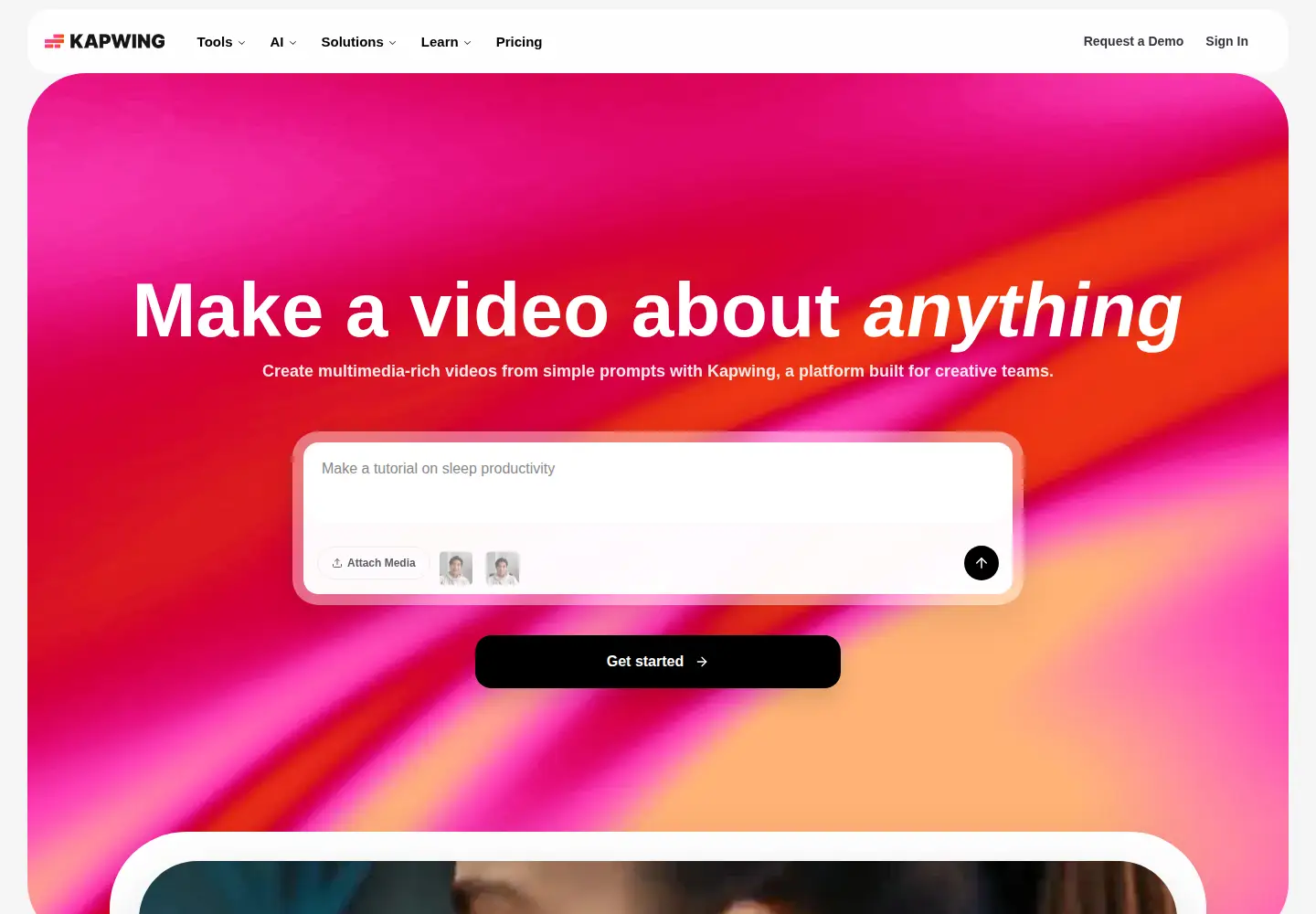 Screenshot of kapwing.com