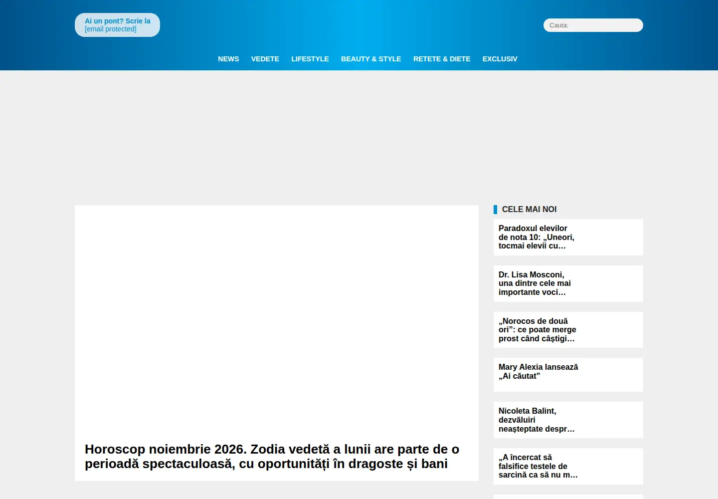 Captured homepage of ciao.ro in the current scan