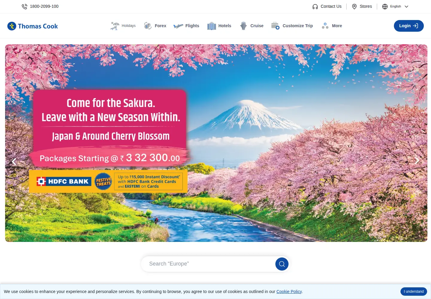 Screenshot of thomascook.in