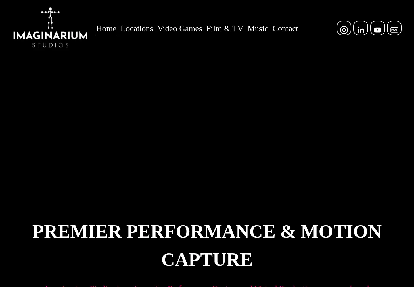 Captured homepage of theimaginariumstudios.com in the current scan