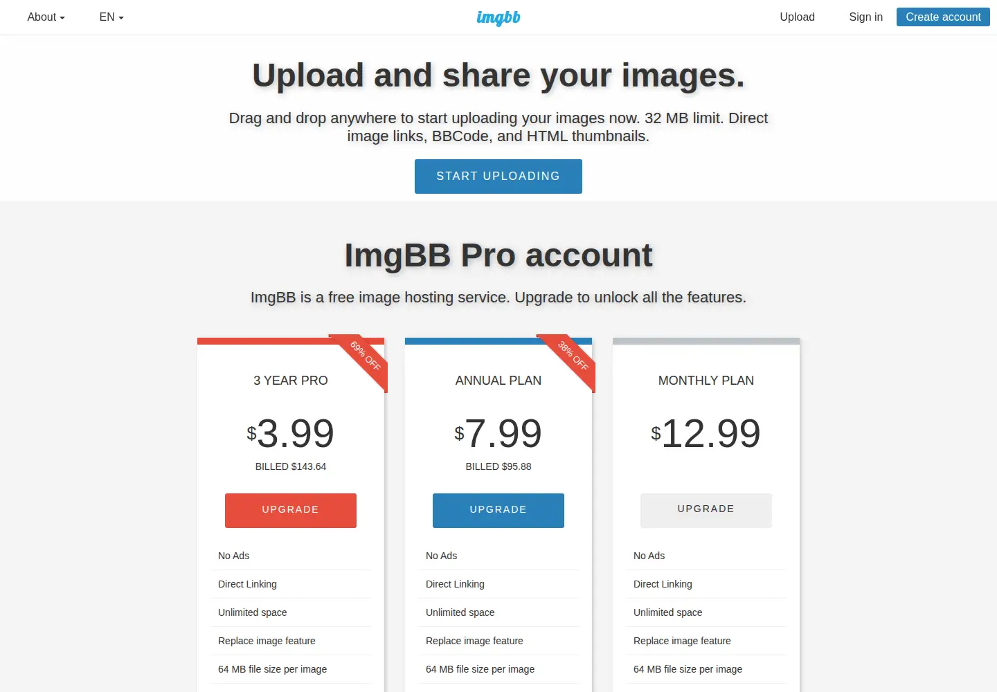 Screenshot of imgbb.com