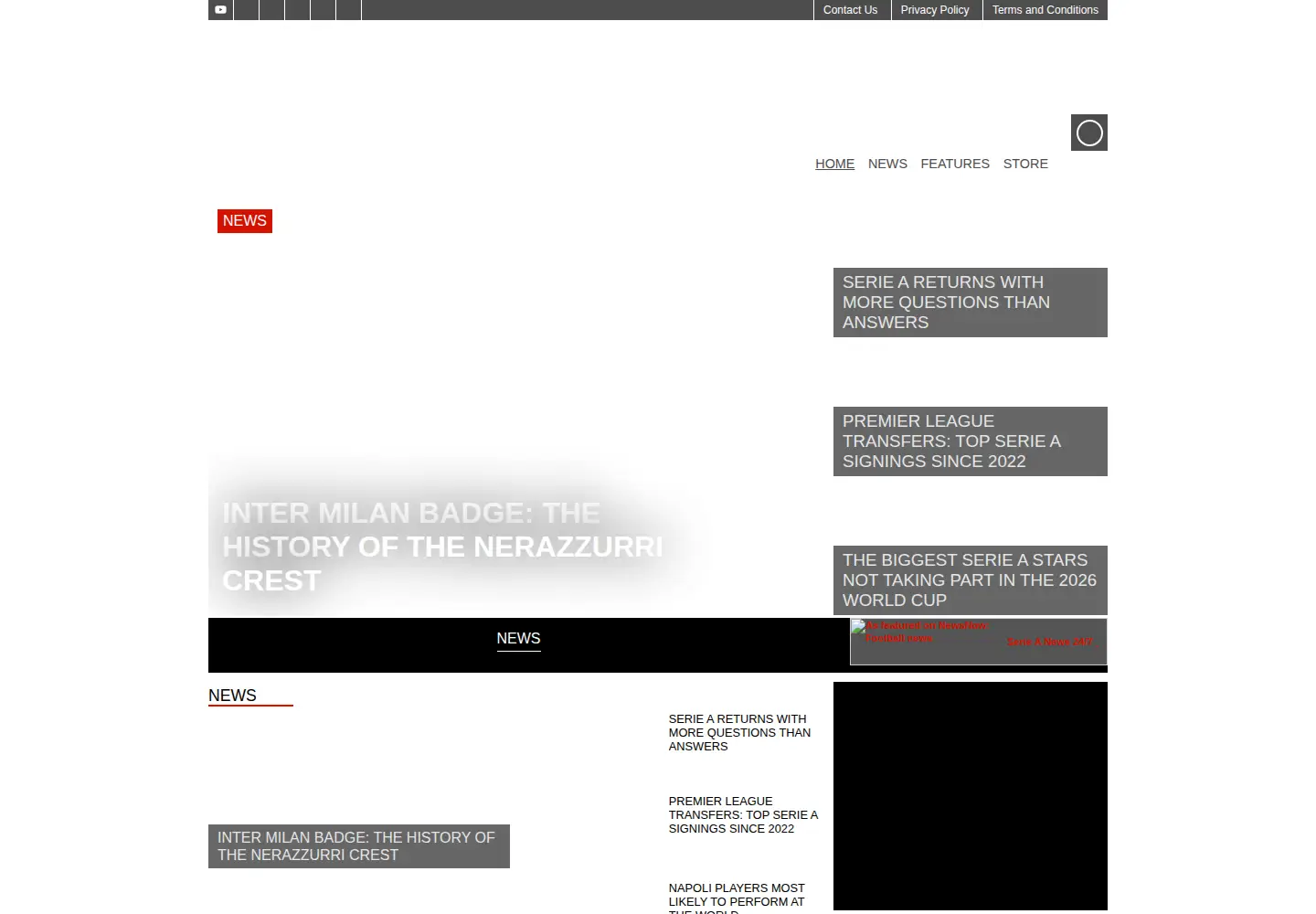 Screenshot of forzaitalianfootball.com