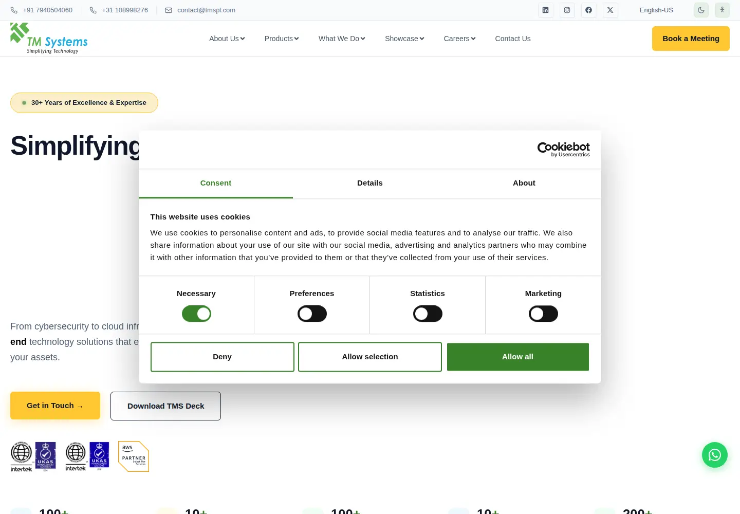Screenshot of tmspl.com