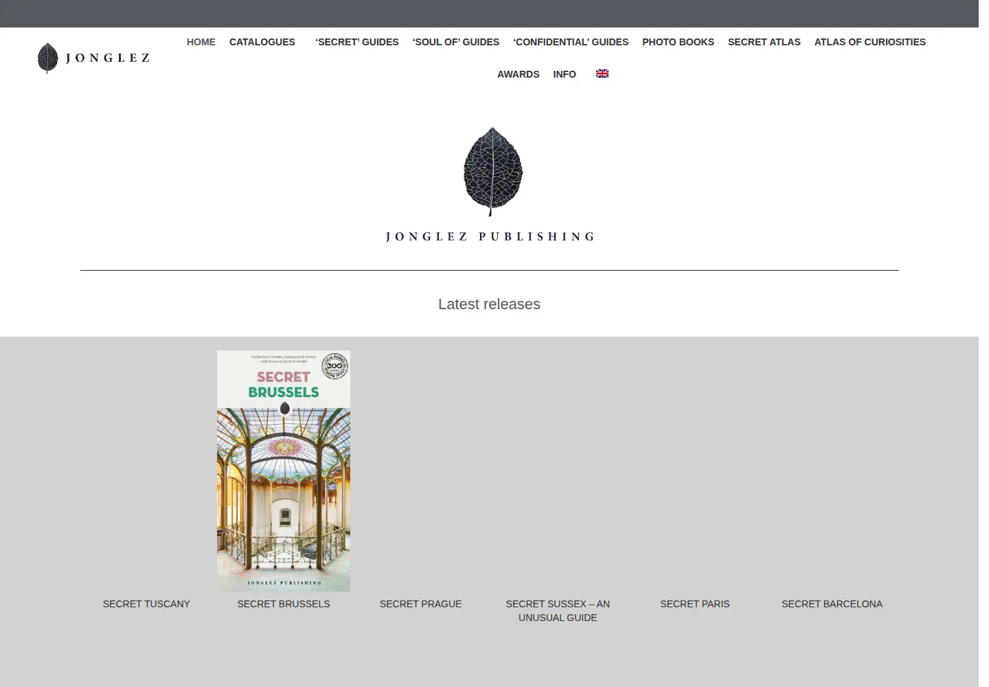 Captured homepage of jonglezpublishing.com in the current scan