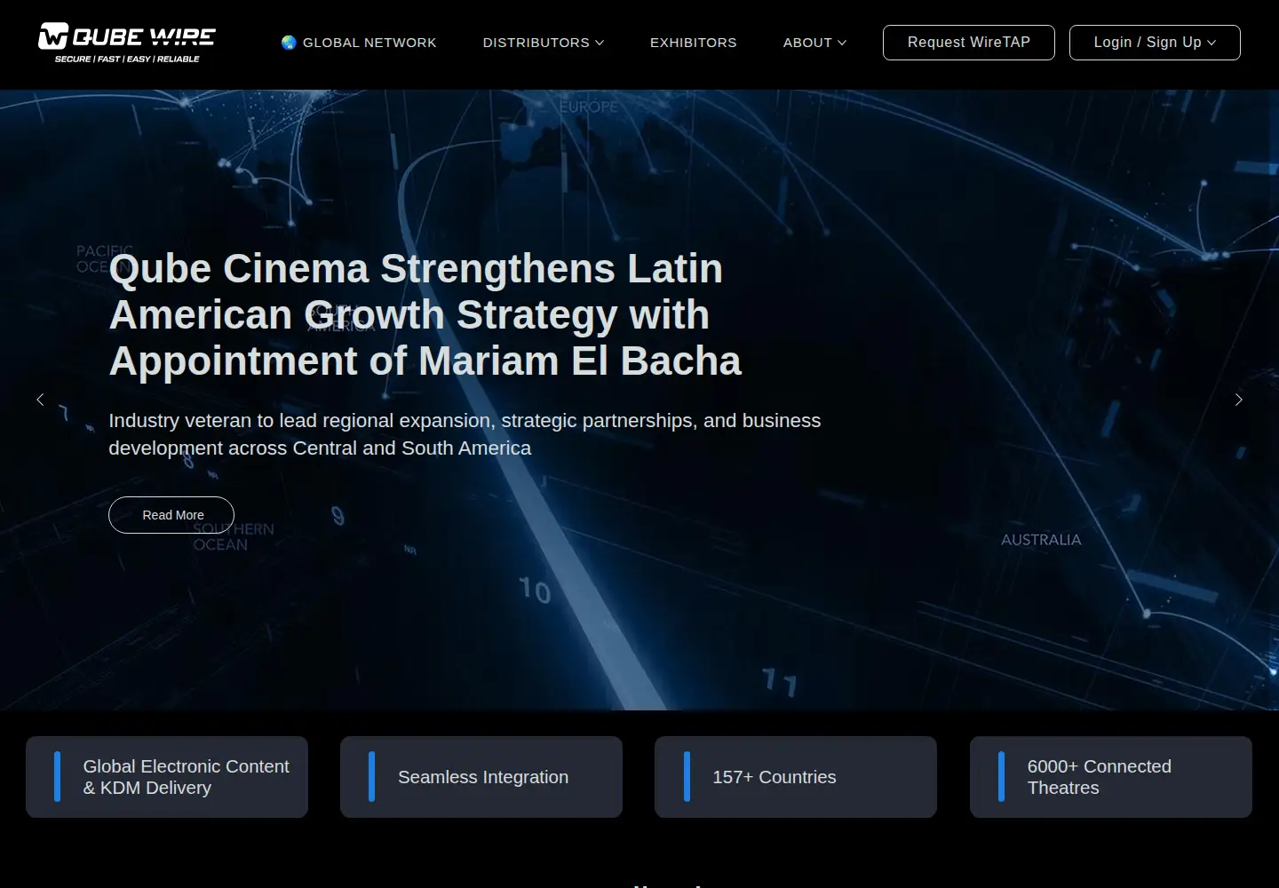 Screenshot of qubewire.com