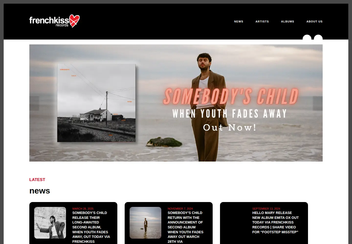 Screenshot of frenchkissrecords.com