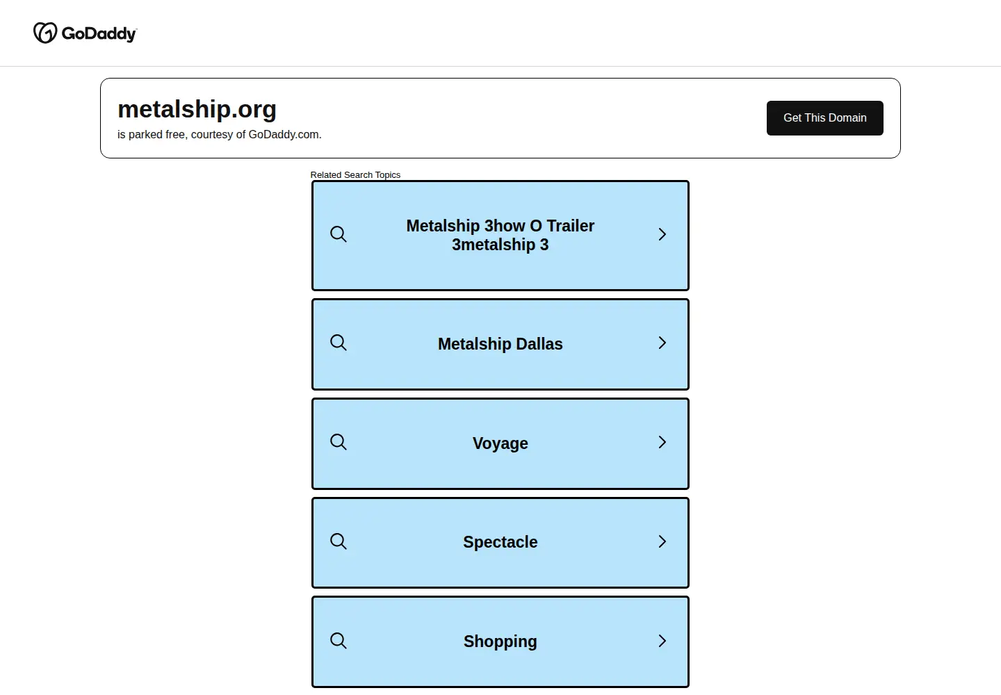 Screenshot of metalship.org