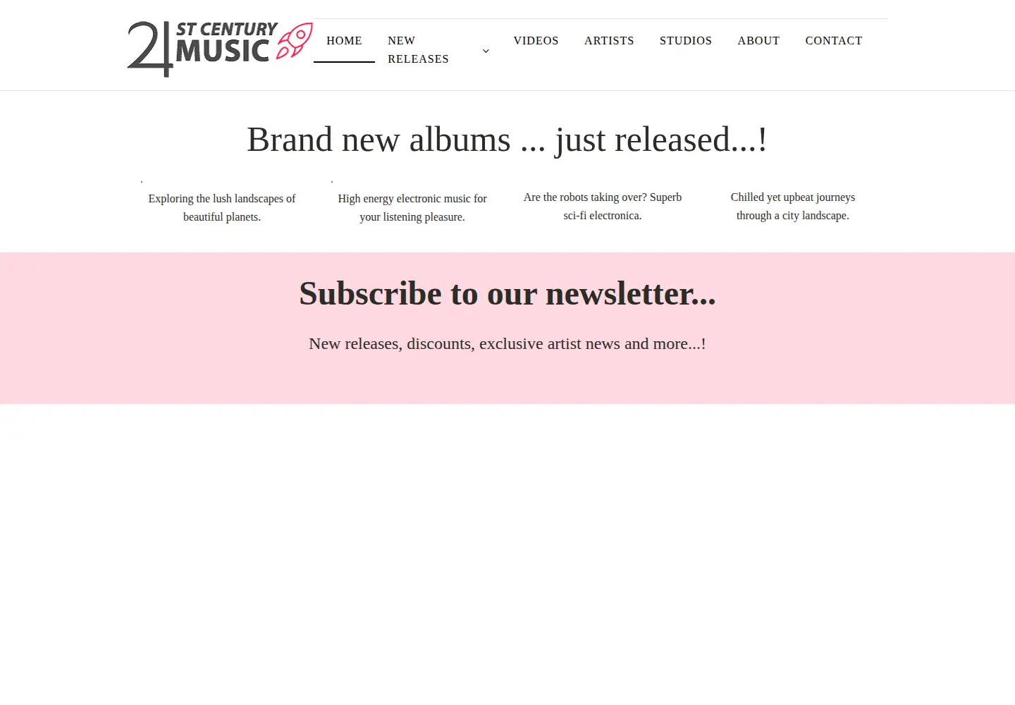 Captured homepage of 21stcentury.co.uk in the current scan