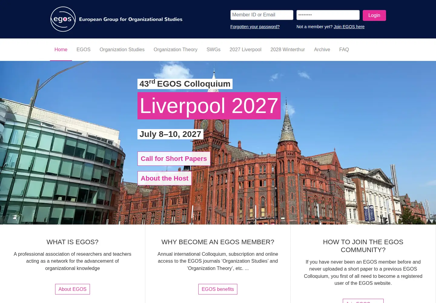 Screenshot of egos.org