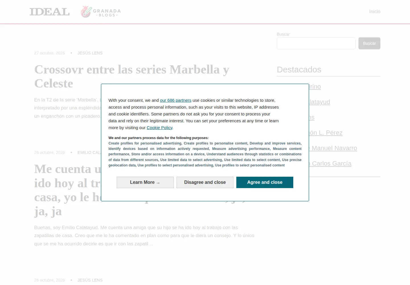 Screenshot of granadablogs.com