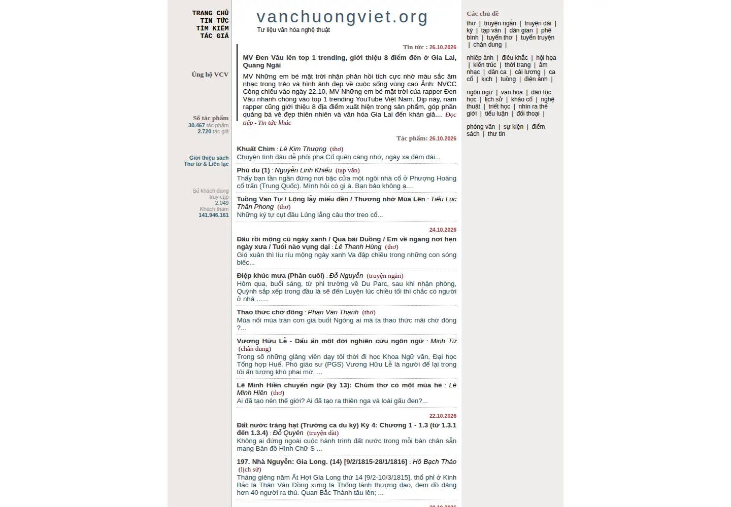 Screenshot of vanchuongviet.org