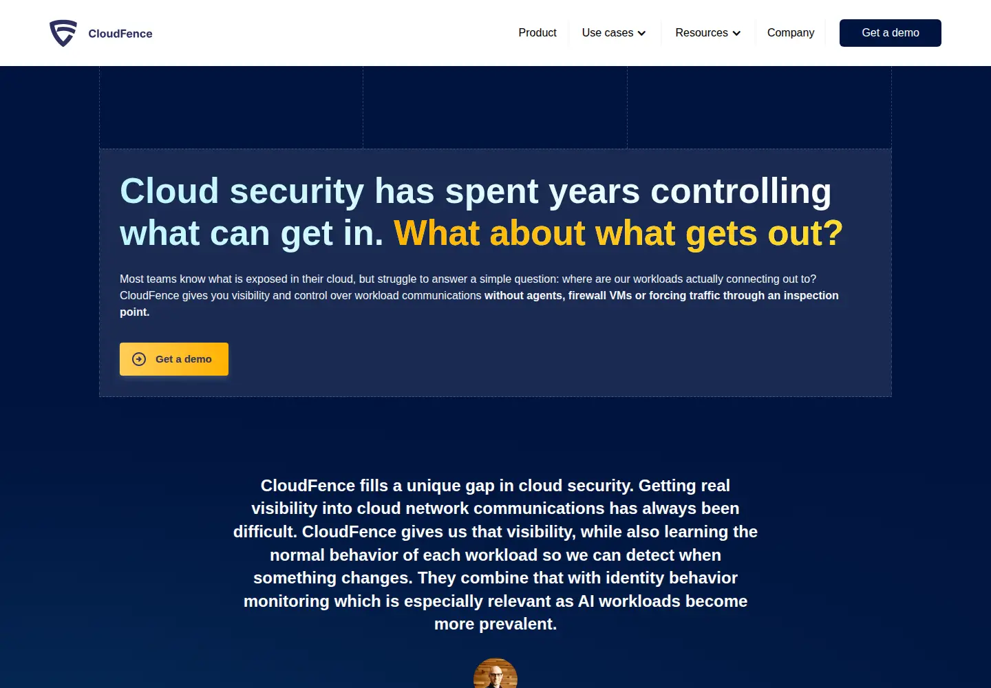 Screenshot of cloudfence.com