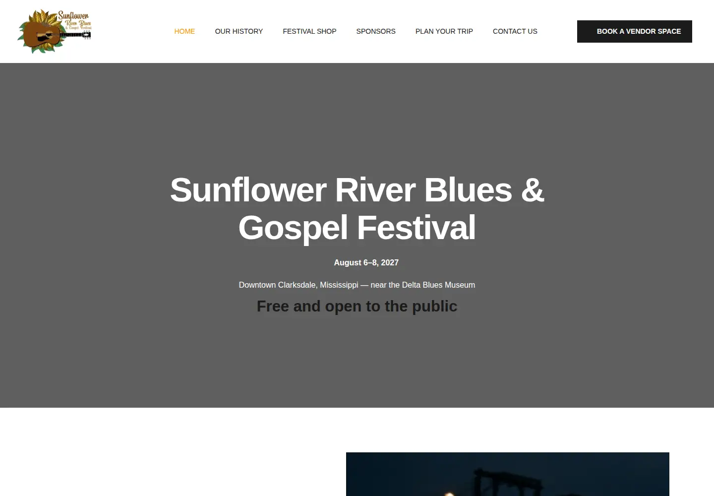 Screenshot of sunflowerfest.org