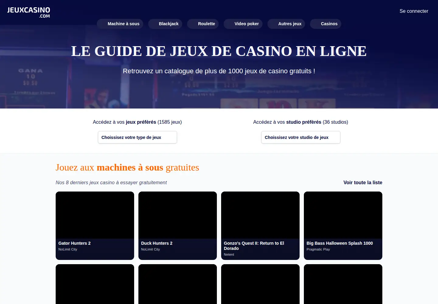 Screenshot of jeuxcasino.com