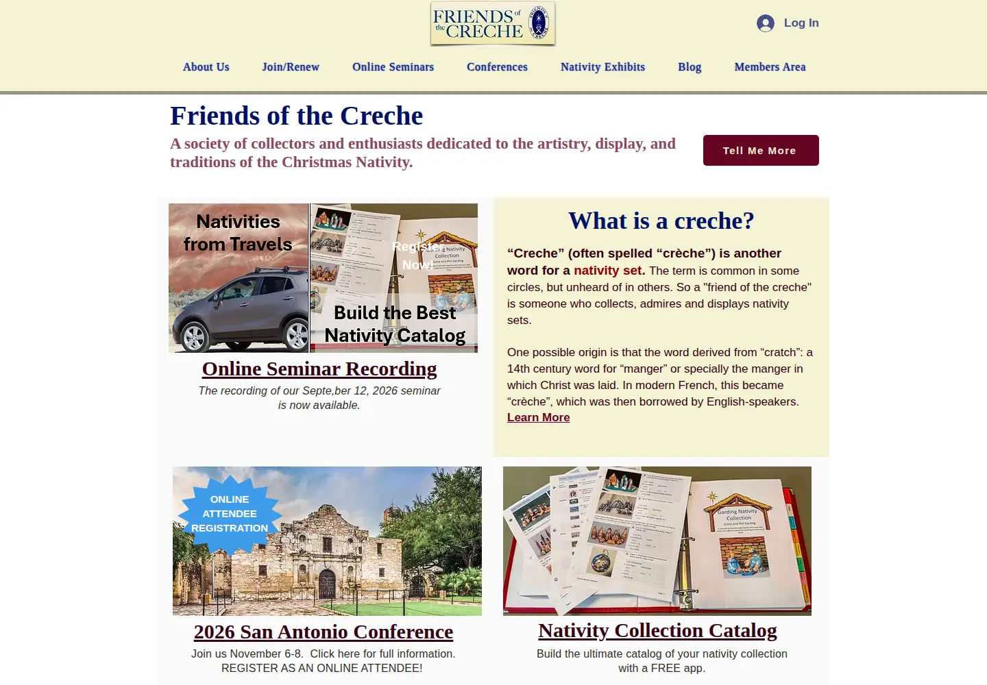 Screenshot of friendsofthecreche.org