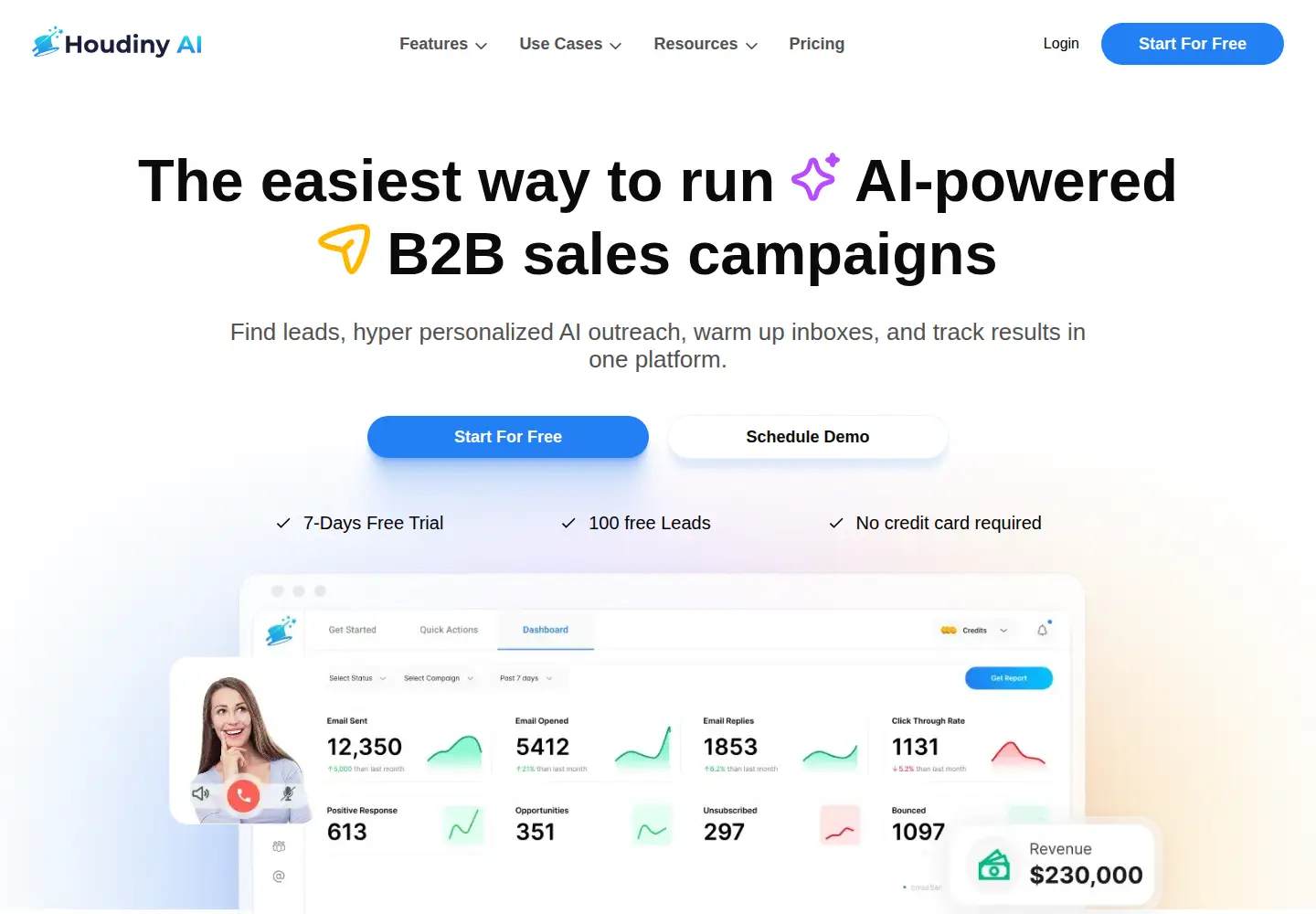Screenshot of houdiny.ai