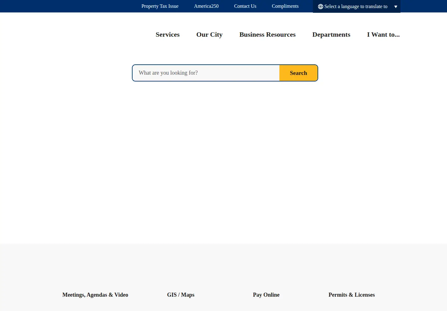 Screenshot of sarasotagov.com