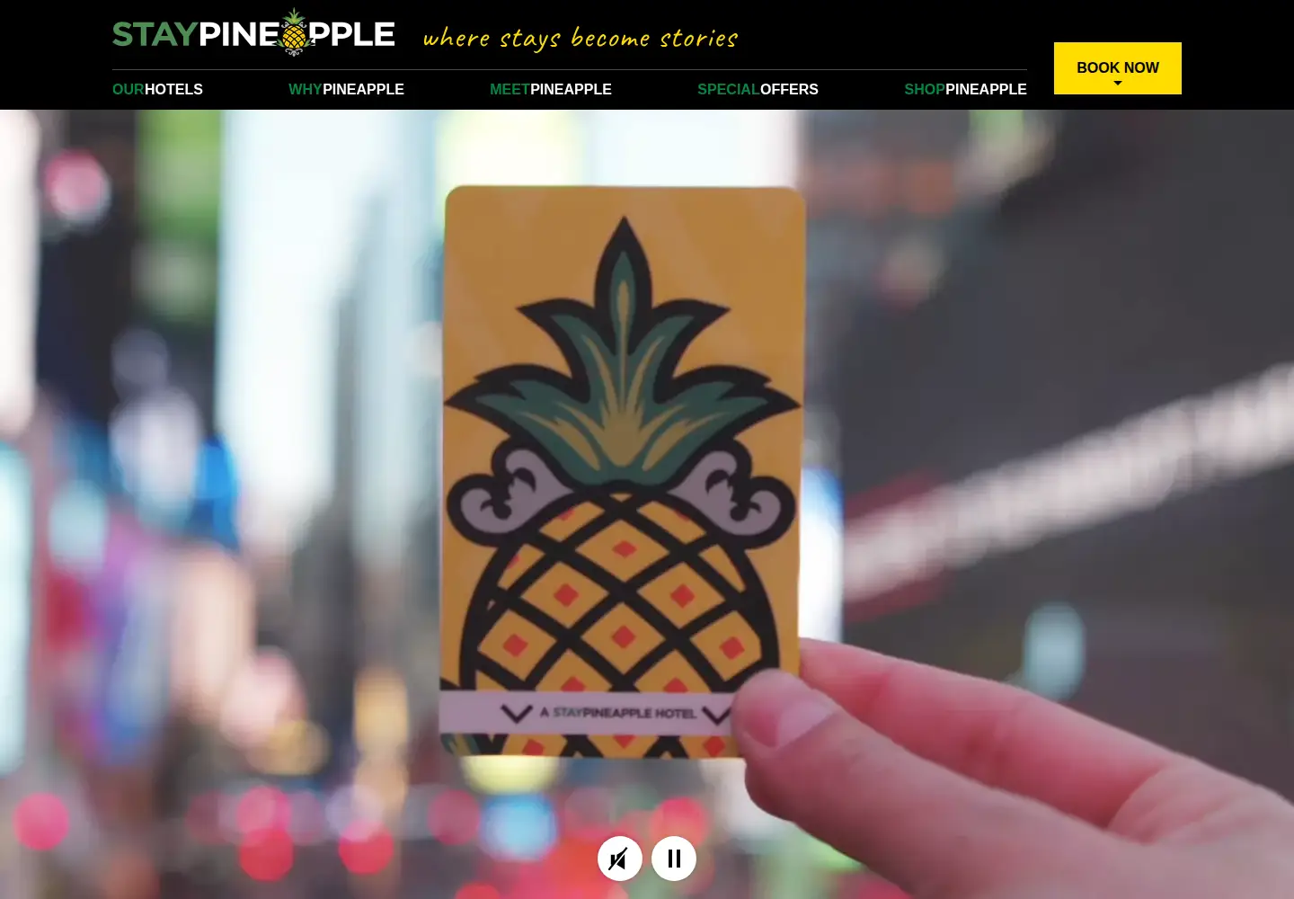Screenshot of staypineapple.com