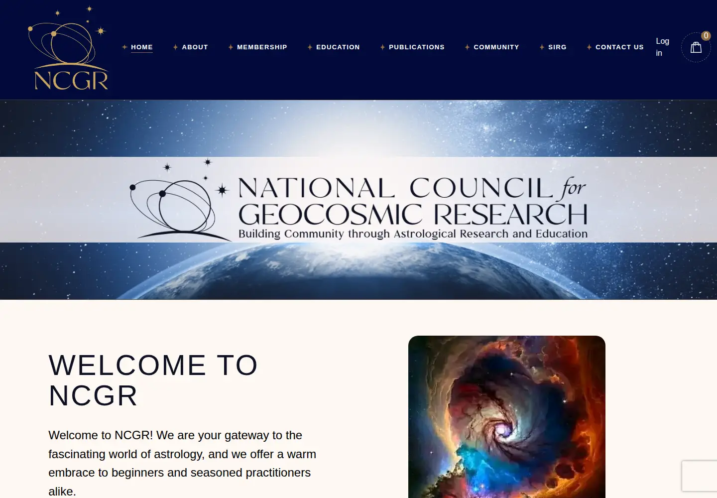 Screenshot of geocosmic.org