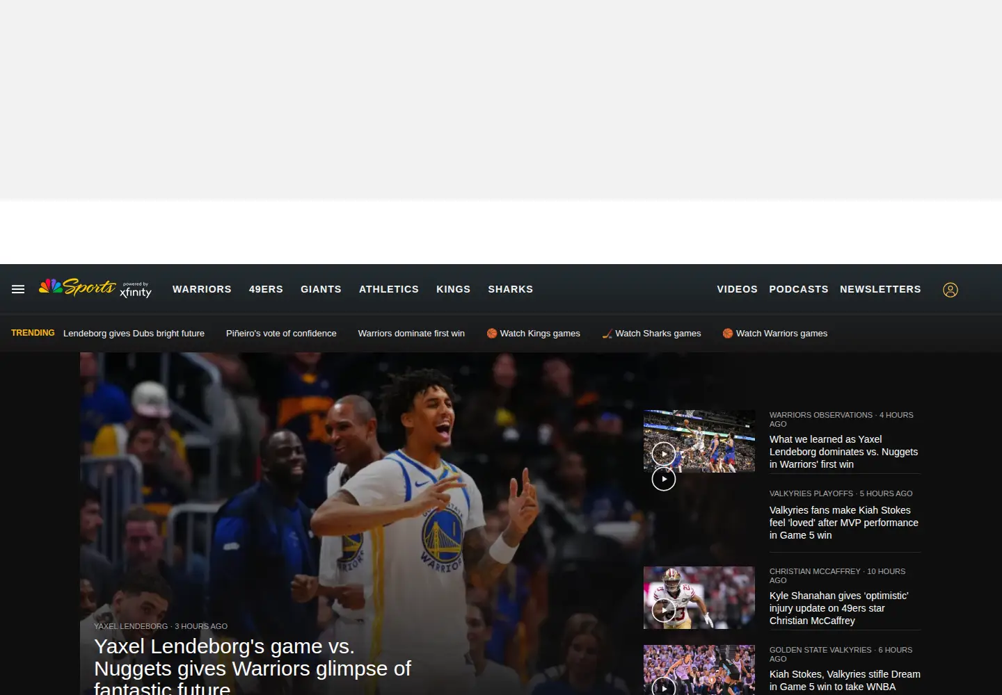 Captured homepage of csncalifornia.com in the current scan