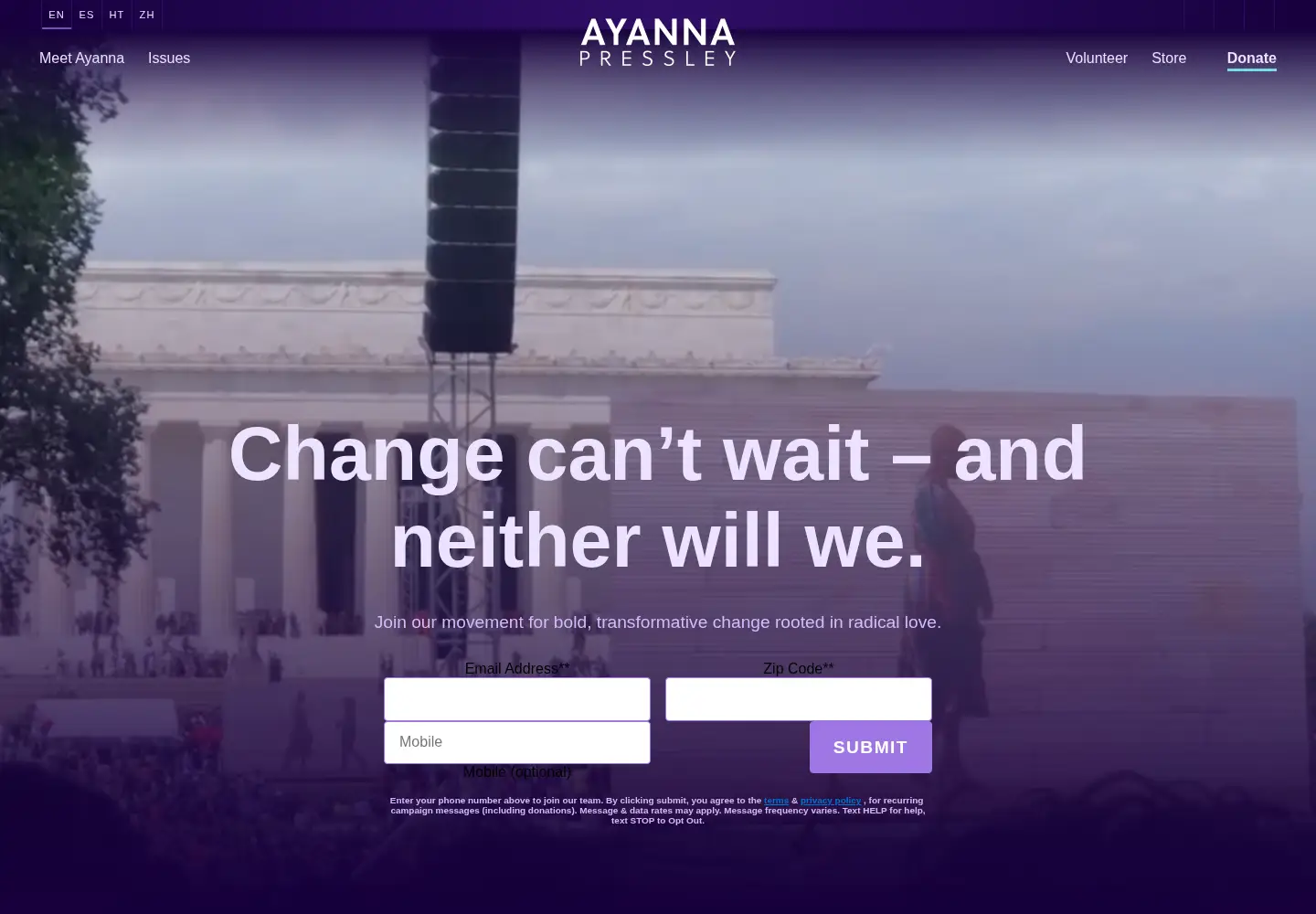 Screenshot of ayannapressley.com